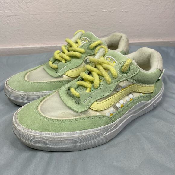 VANS Flower Patterns Womens Plain Logo Low-Top Sneakers 5.5 - Picture 1 of 8